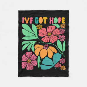 Motivational Inspired Ivf Mama Wildflower Ivf Mom Fleece Blanket