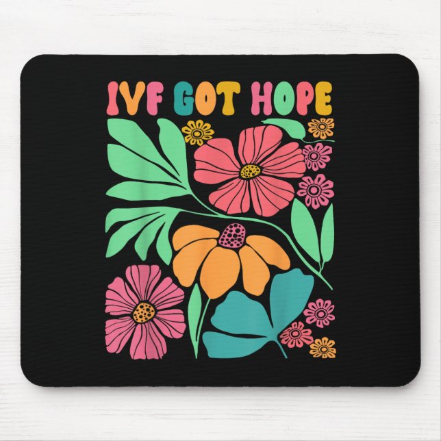 Motivational Inspired Ivf Mama Wildflower Ivf Mom  Mouse Pad (Front)