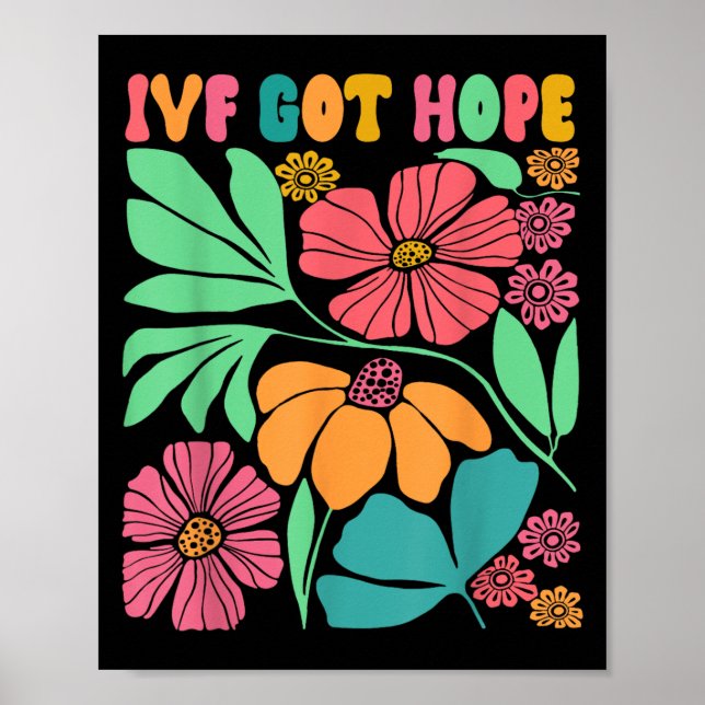 Motivational Inspired Ivf Mama Wildflower Ivf Mom  Poster (Front)