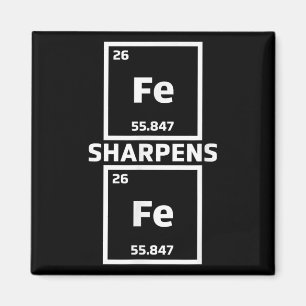Motivational Iron Sharpens Iron Periodic Elements  Magnet