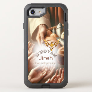 Motivational Jesus Jireh Loaves Bread Gold Dove OtterBox Defender iPhone SE/8/7 Case