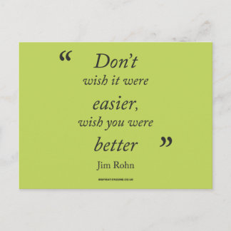 'Motivational Jim Rohn Quote' Postcard