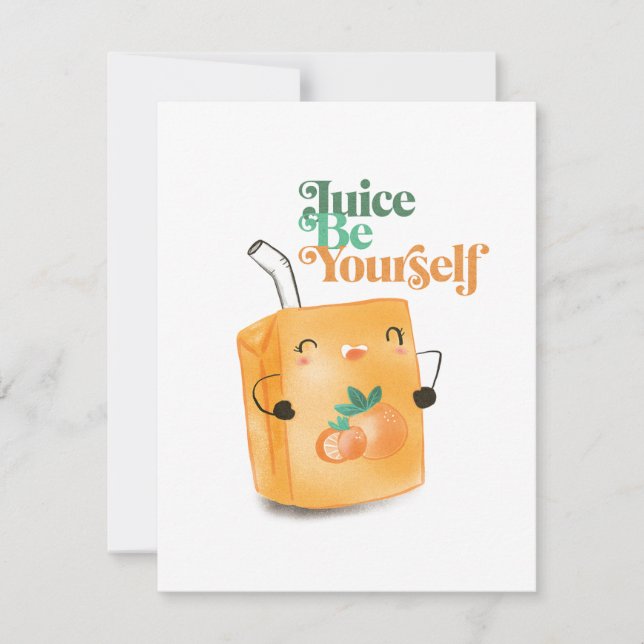 Motivational Just Because Simple Funny Cute Note Card (Front)