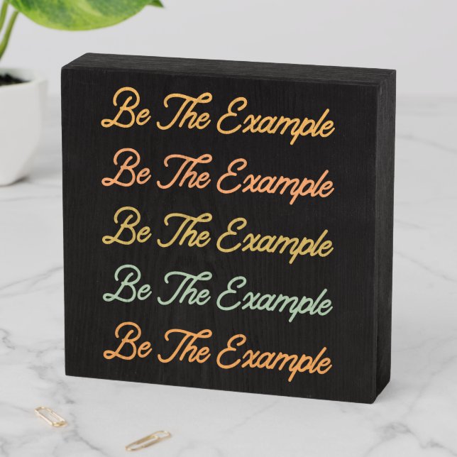 Motivational Kindness Quote Retro Lettering Wooden Box Sign (In Situ Horizontal)
