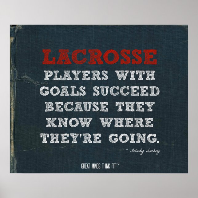 Motivational Lacrosse Poster for Success! (Front)