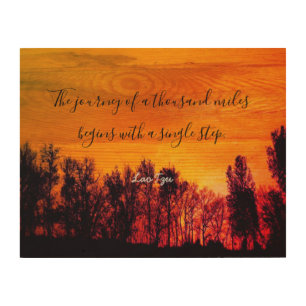 motivational Lao Tzu quote wood wall art
