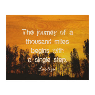 motivational Lao Tzu quote wood wall art