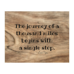 motivational Lao Tzu quote wood wall art
