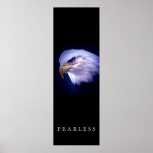 Motivational Leadership Fearless Eagle Eyes Poster