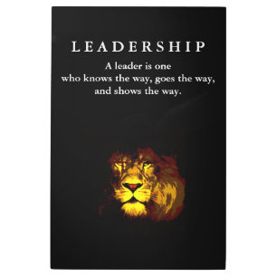 Motivational Leadership Lion Metal Print
