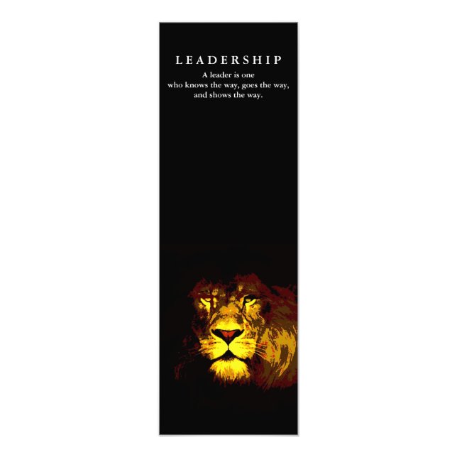 Motivational Leadership Lion Photo Print (Front)