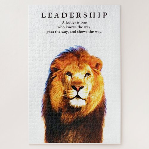 Motivational Leadership Quote Lion Jigsaw Puzzle