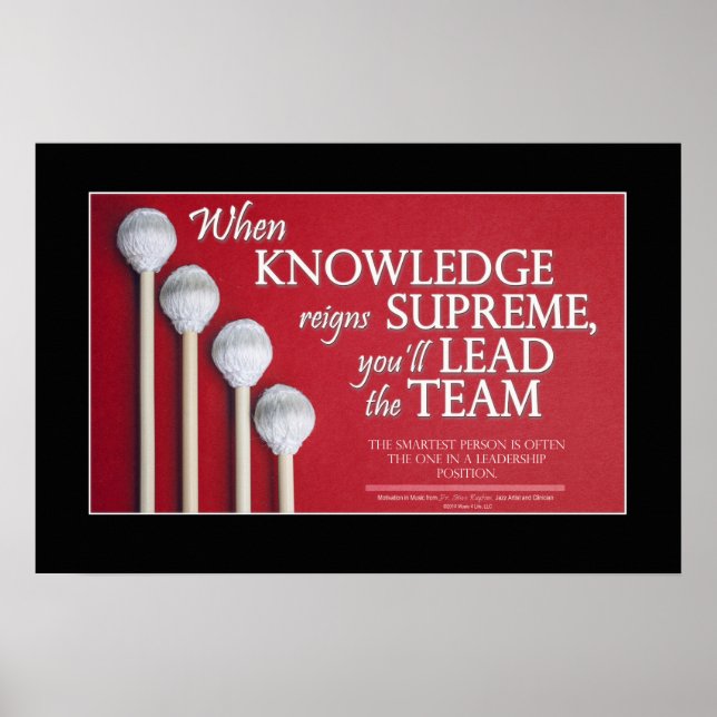 Motivational Leadership Quotes - Music Quote Poster (Front)