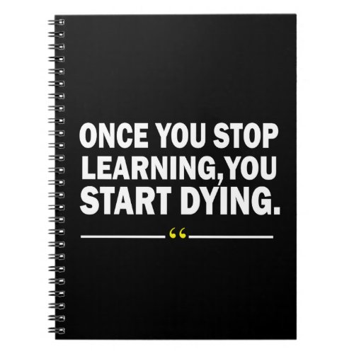 Motivational learning quotes about teacher   notebook