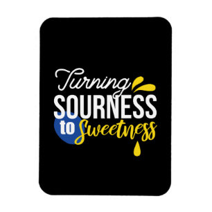 Motivational Lemon Quote From Sour to Sweet Magnet