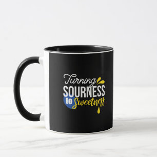 Motivational Lemon Quote From Sour to Sweet Mug