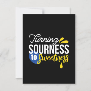 Motivational Lemon Quote From Sour to Sweet Postcard