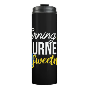 Motivational Lemon Quote From Sour to Sweet Thermal Tumbler