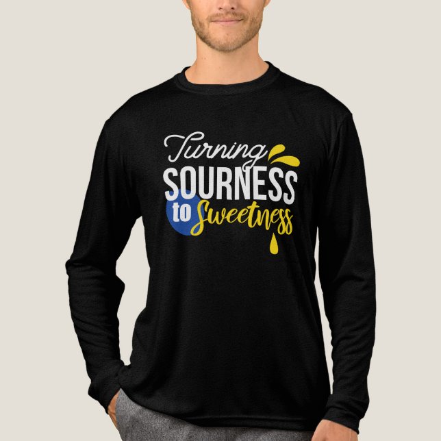 Motivational Lemon Quote From Sour to Sweet Tri-Blend Shirt (Front)