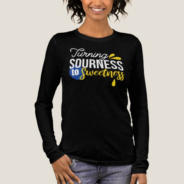 Motivational Lemon Quote From Sour to Sweet Tri-Blend Shirt (Front)