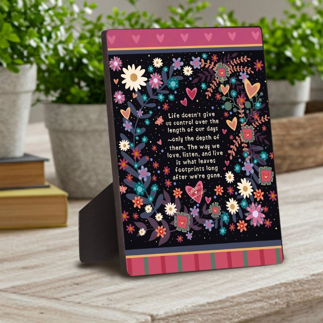 Motivational Length of Our Days Inspiring Quote Plaque (Creator Uploaded)