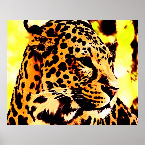 Motivational Leopard Eyes Poster Print