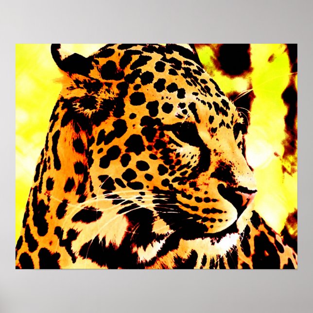 Motivational Leopard Eyes Poster Print (Front)