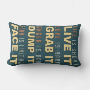 Motivational Life Advice throw pillow