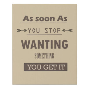 Motivational life quote faux canvas print