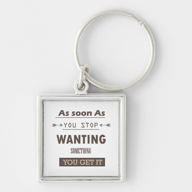 Motivational life quote keychain (Front)