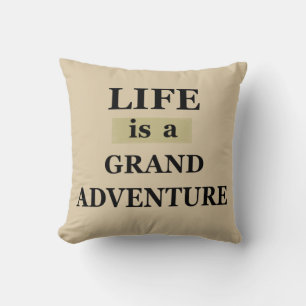 Motivational life quotes throw pillow