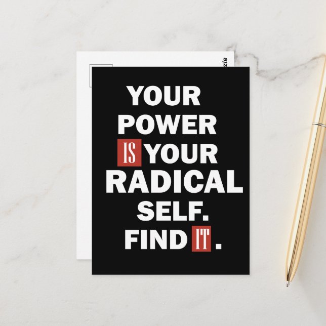 Motivational life success quotes postcard (Front/Back In Situ)