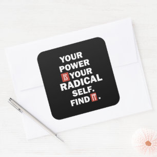 Motivational life success quotes square sticker