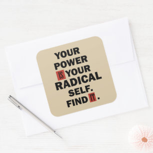 Motivational life success quotes square sticker