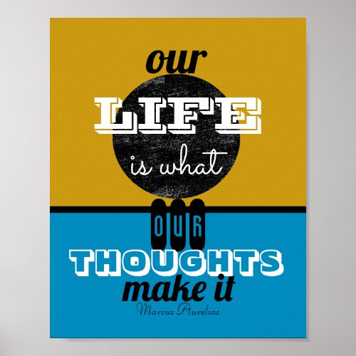 Motivational Literary Quote On Life Word Art  Poster