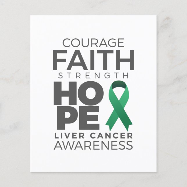 Motivational Liver Cancer Awareness quotes sayings Flyer (Front)