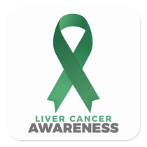 Motivational Liver Cancer Awareness quotes sayings Square Sticker