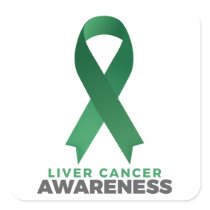 Motivational Liver Cancer Awareness quotes sayings Square Sticker