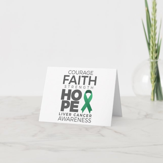 Motivational Liver Cancer Awareness quotes sayings Thank You Card (Front)