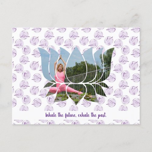 Motivational Lotus Blossom Yoga Postcard