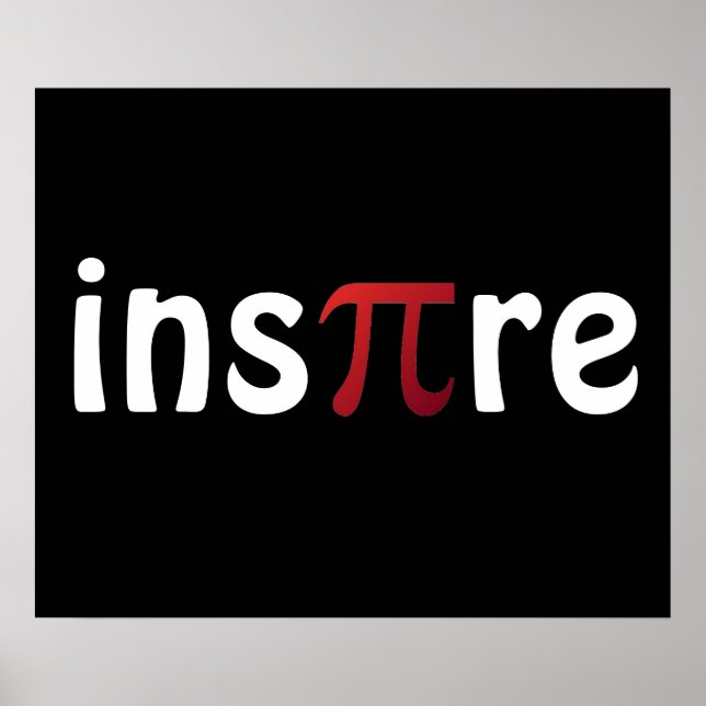 Motivational Math Inspire Pi Poster (Front)