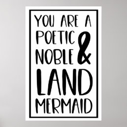 Motivational Mermaid Quote Poster