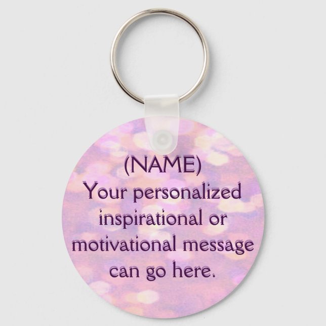 Motivational Message Custom Keychain (Front)