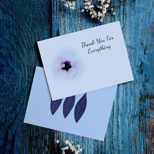 Motivational Message with Leaf Motifs Letterpress Thank You Card