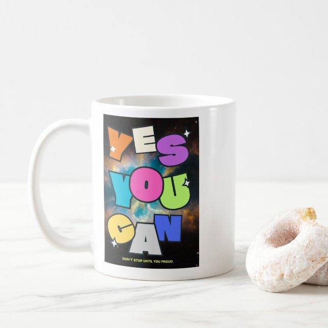 Motivational Mindset Success Inspiration Design Coffee Mug (With Donut)