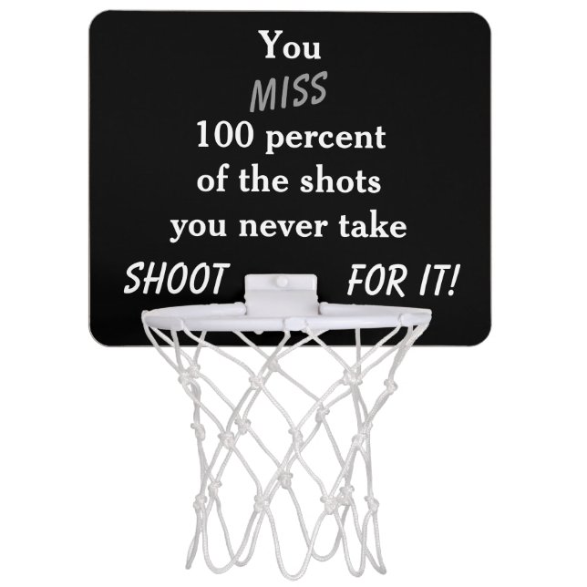 Motivational Mini Basketball Hoop (Front)