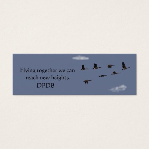 Motivational Mini Bookmark Business Cards