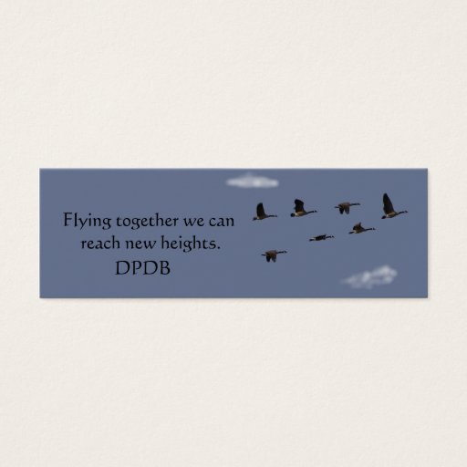 Customizable Motivational Mini Bookmark Business Cards