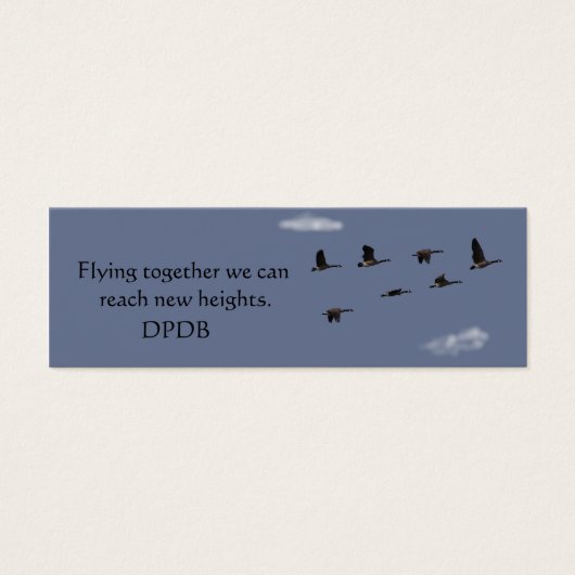 Motivational Mini Bookmark (Front)