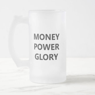 Motivational Minimalist Frosted Glass Beer Mug